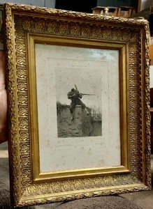 Cornice  Primi 900 Pastiglia Dorata  Con Stampa Soldato  - Imagen 1 de 11