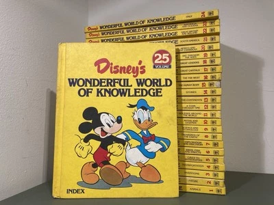 Vintage Disney X25 Volumes Wonderful World Of Knowledge Books Job Lot Full Set  - Image 1 of 4