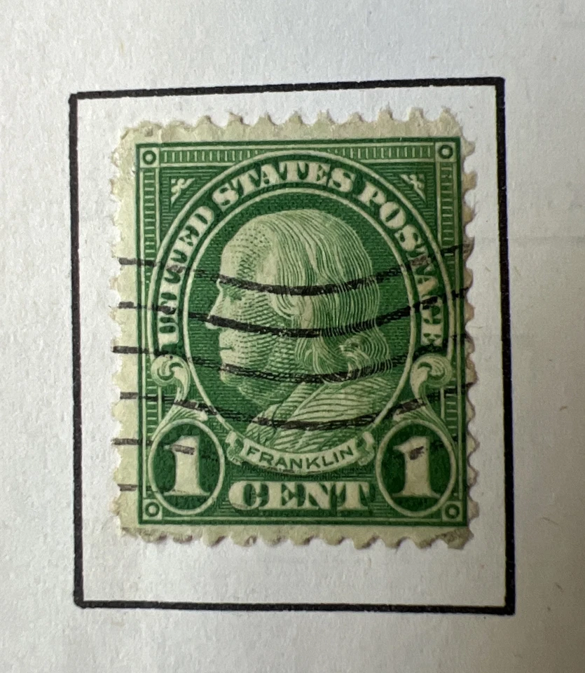 RARE UNITED STATES 1 CENT GREEN FRANKLIN POSTAGE STAMP - Image 1 of 1