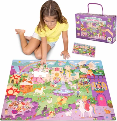 Puzzle Bambini XXL Castello Fantastico 48 Pezzi Grandi. Puzzle Gigante Di 92 X 6 - Immagine 1 di 4