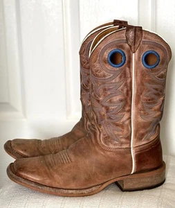 Justin Herren Caddo Eckige Zehe Braun Eckige Zehe Cowboy Western Stiefel Größe 9,5 - Bild 1 von 12