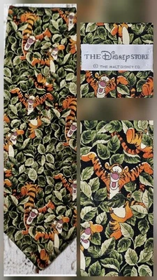 Corbata de Colección Disney Store Tigger Frolic in the Leaves Para Hombre 100% Seda Foto 1 de 4