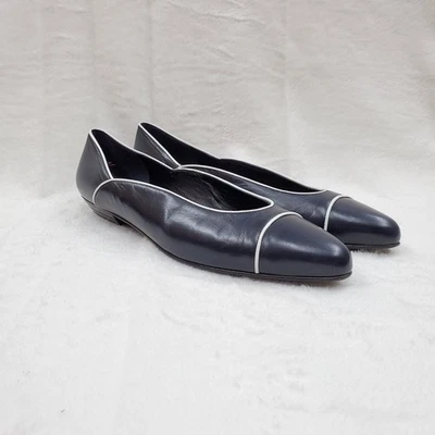 Zapatos Anne Klein para mujer talla US 8M azul marino sin cordones hechos en Italia punta cerrada Foto 1 de 4