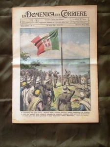 La Domenica del Corriere 26 Aprile 1936 Tricolore Scontri Re alla Fiera Milano - Picture 1 of 1
