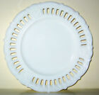 Vintage White Milk Glass Slotted Decorative Plate, 7 1/4"