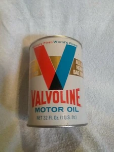 Aceite de motor de alta resistencia vintage Valvoline para todo clima lata de papel de cuarto completo - Imagen 1 de 5