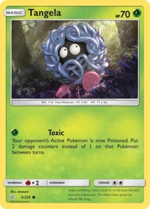 Pokémon TCG Tangela Sun & Moon - Cosmic Eclipse 5/236 Regular Common. Near Mint - Picture 1 of 1