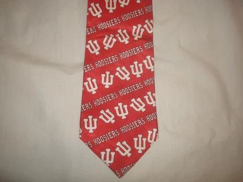 Vintage RM Sport Indiana Hoosiers 100% Silk Necktie Tie Cover