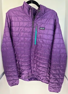 Patagonia Jacket Mens M Purple Special Ed Nano Puff Pullover Half Zip Primaloft - Picture 1 of 8