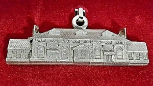 Southern Railway Railroad Train Depot Pewter Ornament, Charm, Hattiesburg, Miss. - Picture 1 of 8