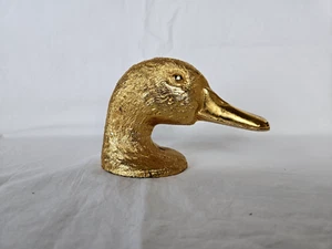 Vintage MCM Brass Duck Head Man Cave Hunter Bottle Opener Paperweight - Picture 1 of 5