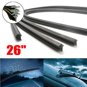 2x 26" 6mm Car Bus Silicone Windshield Frameless Wiper Blade Refill Accessories