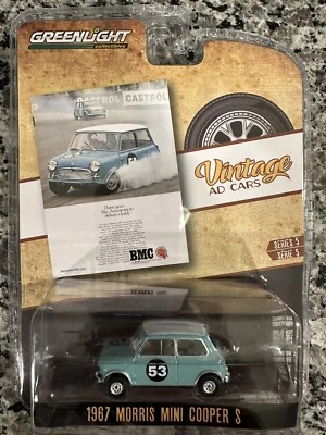 Greenlight 1967 Morris Mini Cooper S #53 Vintage Ad Cars 1:64 - Image 1 of 2