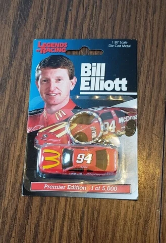 Legends of racing Bill Elliot Keychain Winston Cup Collector Series Mcdonald’s Cover