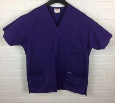 Peaches Small Womens Scrub Top Style 4256 Purple - Image 1 of 4