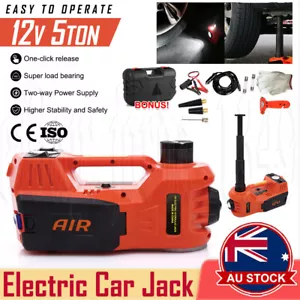 Electric Car Jack Auto Hydraulic Lift 12V DC 5T With Hammer LED Flashlight 5.0T - Picture 1 of 12
