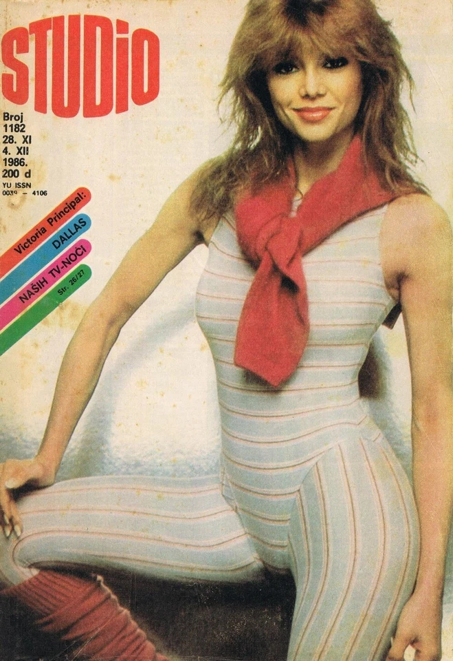 STUDIO #1182 1986 Vintage YUGOSLAVIAN MOVIE MAGAZINE cover VICTORIA PRINCIPAL - Image 1 of 1