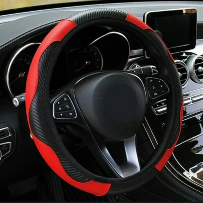 Premium 15-Inch Honda Steering Wheel Soft Carbon Leather with Comfort-Fit Design Foto 1 de 4