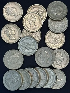 Lot of 18 GB Beautiful One Pound Queen Elizabeth II Rare Year Coins 1983-2000 - Picture 1 of 1