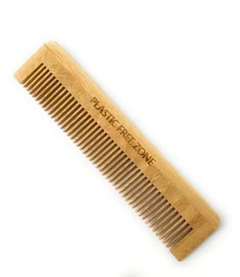PLASTIC FREE ZONE Bamboo Hair Comb Travel Comb Eco Friendly Plastic Free Hair Comb Handbag Comb