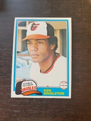 1981 O-Pee-Chee OPC gray back #281 Ken Singleton - Baltimore Orioles NRMT - Image 1 of 2