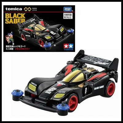 Tomica Premium Unlimited Bakusou Kyoudai Let's & Go!! 4WD Black Saber Tomy New - Image 1 of 4