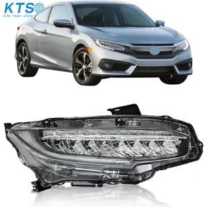 Right Side Fit For 2016-2021 Honda Civic Full LED Headlight Clear Lens Headlamp - Foto 1 di 17