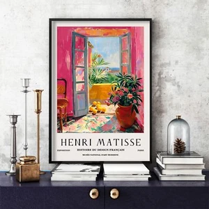 Henri Matisse Druck, Henri Matisse Ausstellungsposter, buntes Wandbild (40b) - Bild 1 von 8