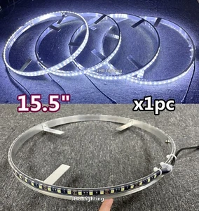 Parts: 1PC 15.5" Pure WHITE 6000K LED Wheel Rings Rim Lights (Metal rings+Strip) - Picture 1 of 1