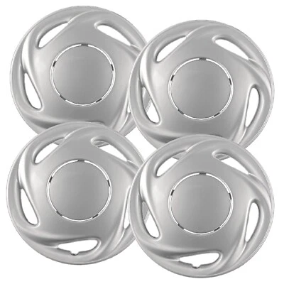 Set of (4) 14" Silver Hubcap Replacements for 1993-2002 Toyota Corolla - Image 1 of 4