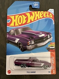 2024 Hot Wheels Hot Trucks '71 El Camino Purple Non Super Treasure Hunt Version - Bild 1 von 1