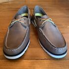 Mens New Sperry Topsiders Boat Shoes Grey With White Soles Size 7 1/2 M