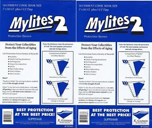 100 Mylites2 CURRENT (Modern) 2 mil Mylar Comic Sleeve Bags by E. Gerber 700M2 - Picture 1 of 1