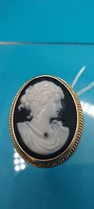 Vintage Avon GoldTone Cameo Brooch, Pin and Necklace Pendant. - Picture 1 of 8