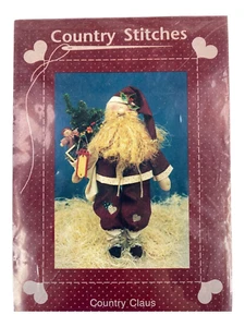 Country Stitches Country Claus Directions For 17" Santa And Mini Rag Doll - Picture 1 of 8