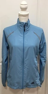 Adidas Women’s M Activewear Jacket Windbreaker Blue Full Zip Lightweight Vented - Picture 1 of 4
