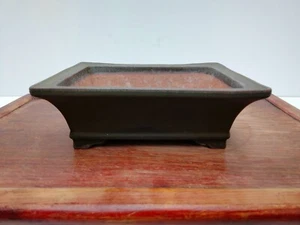 Bonsai Pot Tokoname REIHO Green Glazed Width 21.6 cm / 8.5 in. - Picture 1 of 18