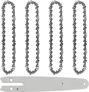 6 Inch Chainsaw Chain and Guide Bar, Replacement Chain Saw Bar and Chains for 6 - Picture 1 of 7