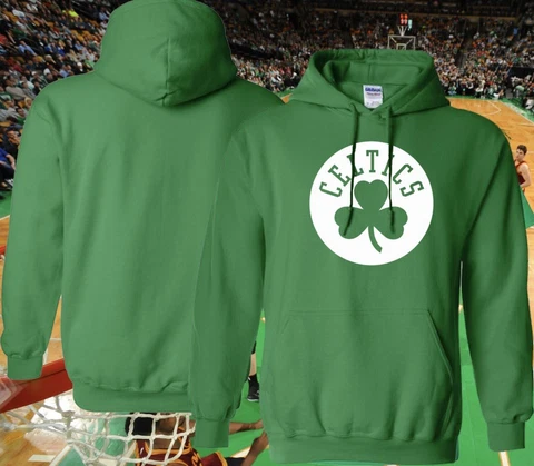 Boston celtics Sweaters men  Green White  NBA Basketball Cover