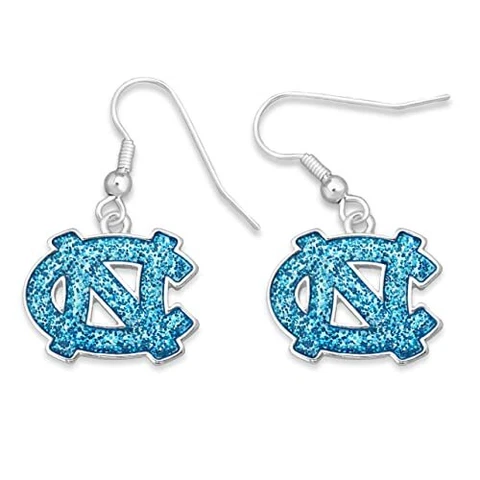 43345 North Carolina Glitter Logo Earrings UNC Tarheels Cover