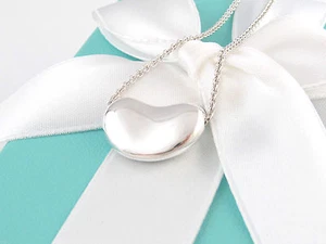COLLANA TIFFANY & CO ARGENTO MEDIO 0,75 POLLICI FAGIOLO PERETTI - Foto 1 di 7