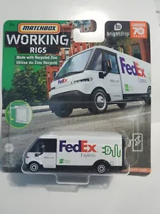 Camión FedEx 2023 plataformas de trabajo Matchbox GM Brightdrop Zevo 600 recicladas - Imagen 1 de 10