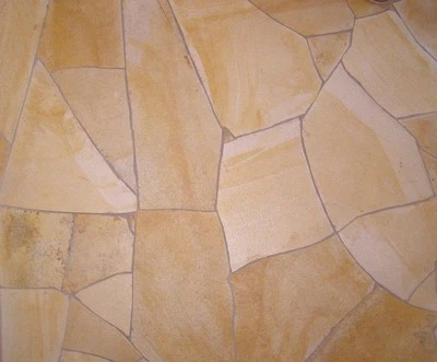 crema Polygonalplatten 55 m² Naturstein Terrassenplatten Fliesen 8-12mm - Bild 1 von 4