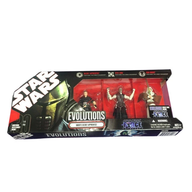 Hasbro Star Wars The Force Unleashed Evolution Vader's Secret Apprentice Action Figure Collection - Set of 3 (87533)
