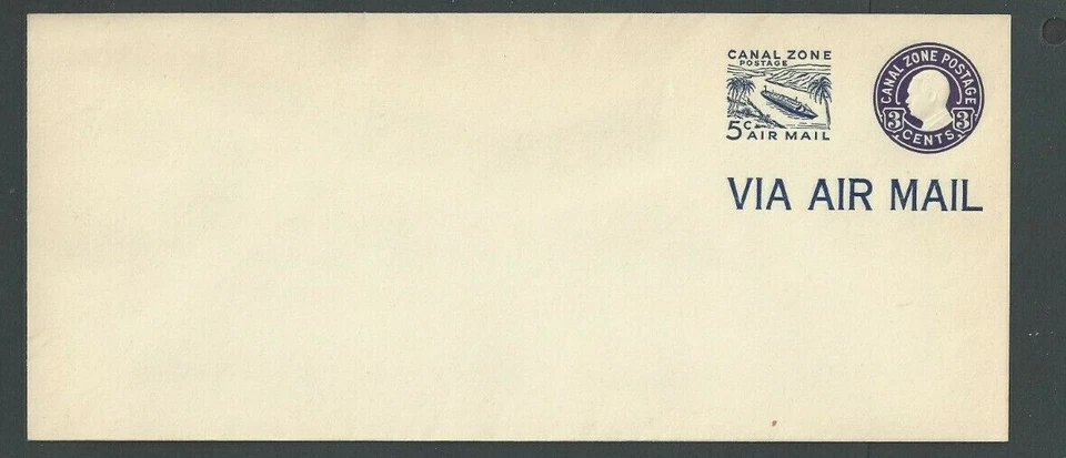 Troquel Canal Zone UC5 3c púrpura sobre blanco como nuevo tamaño completo 23 embalaje original Foto 1 de 1