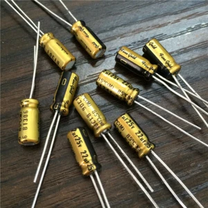 10pcs/100pcs 22uF 25V22uF 5x11 Nichicon FG Fine Gold Muse HiFi Audio Capacitor - Picture 1 of 2