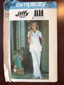 Simplicity 6964 Schnittmuster Größe 14 ungeschnitten 1975 Jiffy Kleid Oberteil Hose Jiffy - Bild 1 von 5