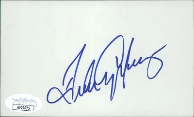 Andres Galarraga Montreal Expos Signed 3x5 Index Card JSA Authenticated - Image 1 of 2