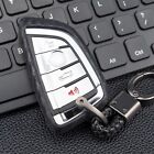 Silicone Carbon Fibre Car Key Fob Chain Case Cover For BMW G11 G20 G22 G30 G32