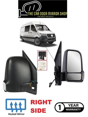 Mercedes Sprinter 2019-2024 Right Short Arm Electric Heated Complete Mirror Unit - Image 1 of 4